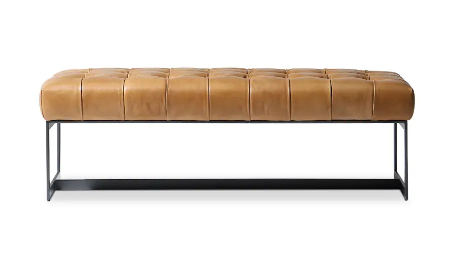 William Leather Bench