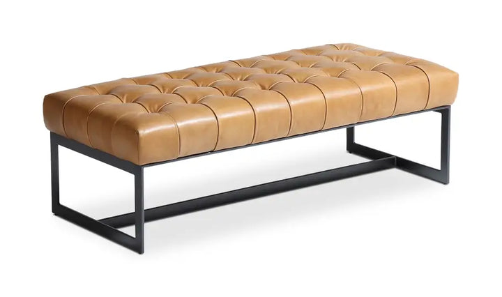 William Leather Bench