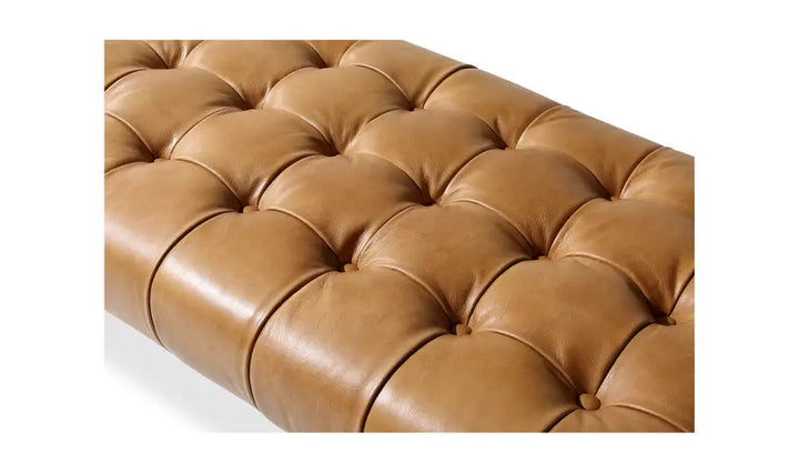 William Leather Bench