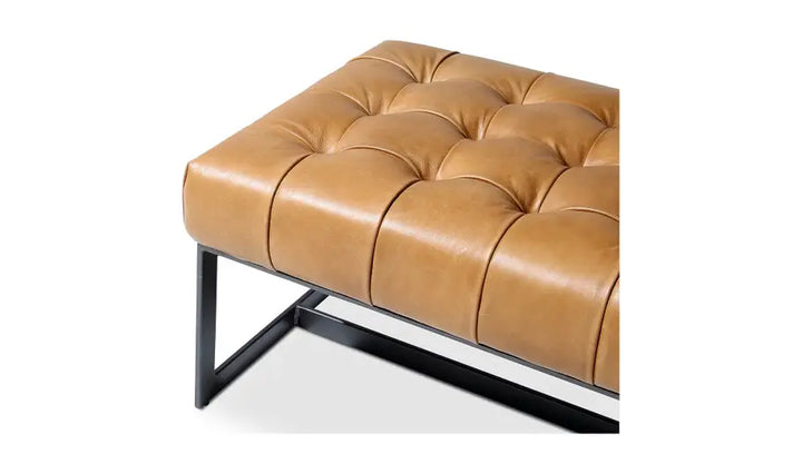 William Leather Bench