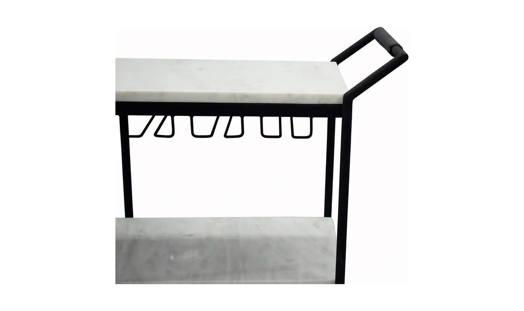 Zara White Marble Bar Cart
