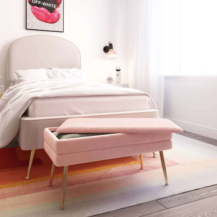 Zivana Blush Storage Bench
