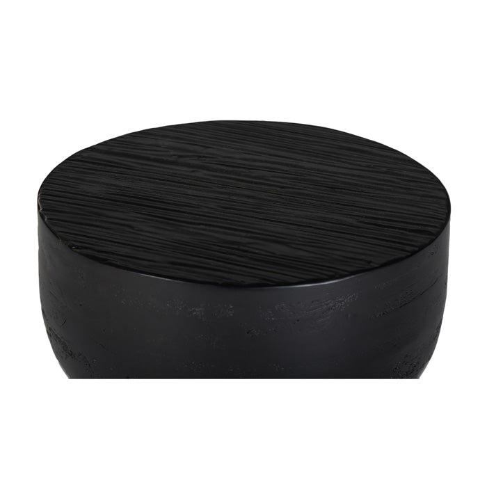 Artisanal Hand-Crafted Hardwood Side Table - Charcoal