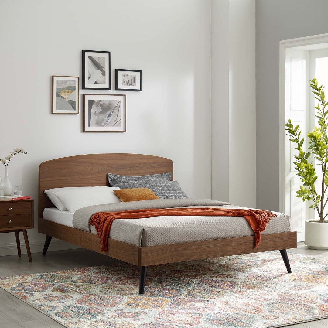 Brooke Wood Platform Bed-Queen