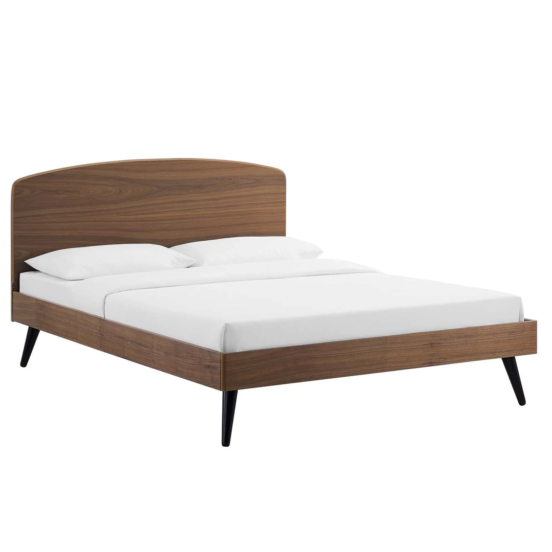 Brooke Wood Platform Bed-Queen