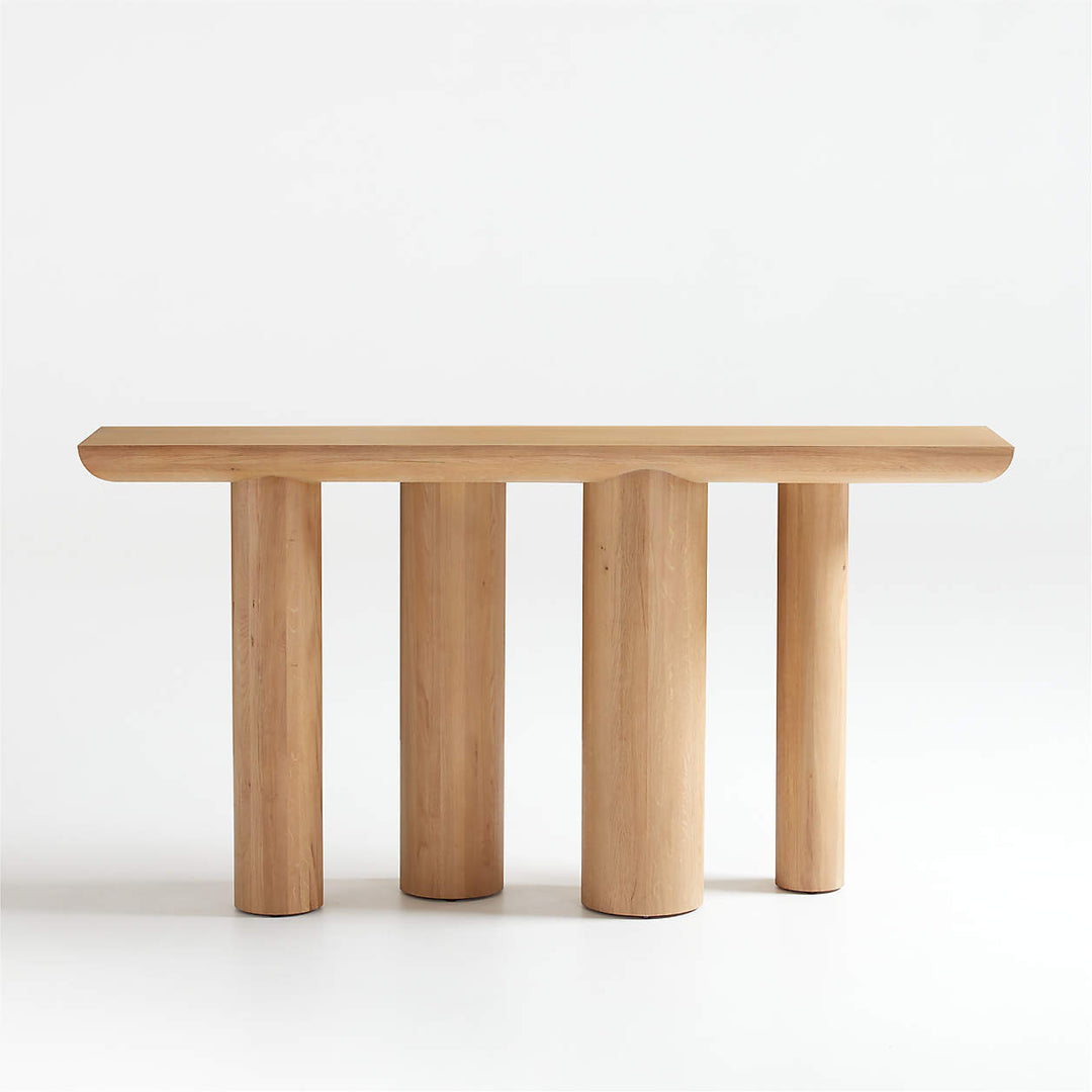 Bomen Natural Oak Wood Console Table