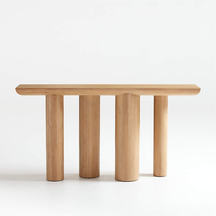 Bomen Natural Oak Wood Console Table