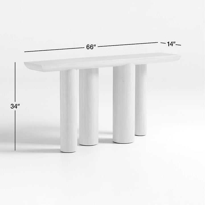 Bomen Natural Oak Wood Console Table