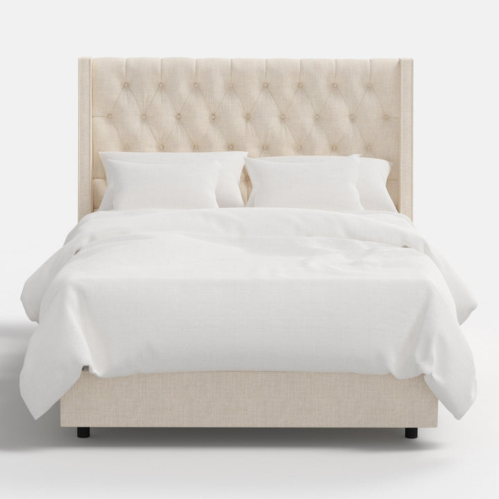 Classic Plush Wingback Twin Bed