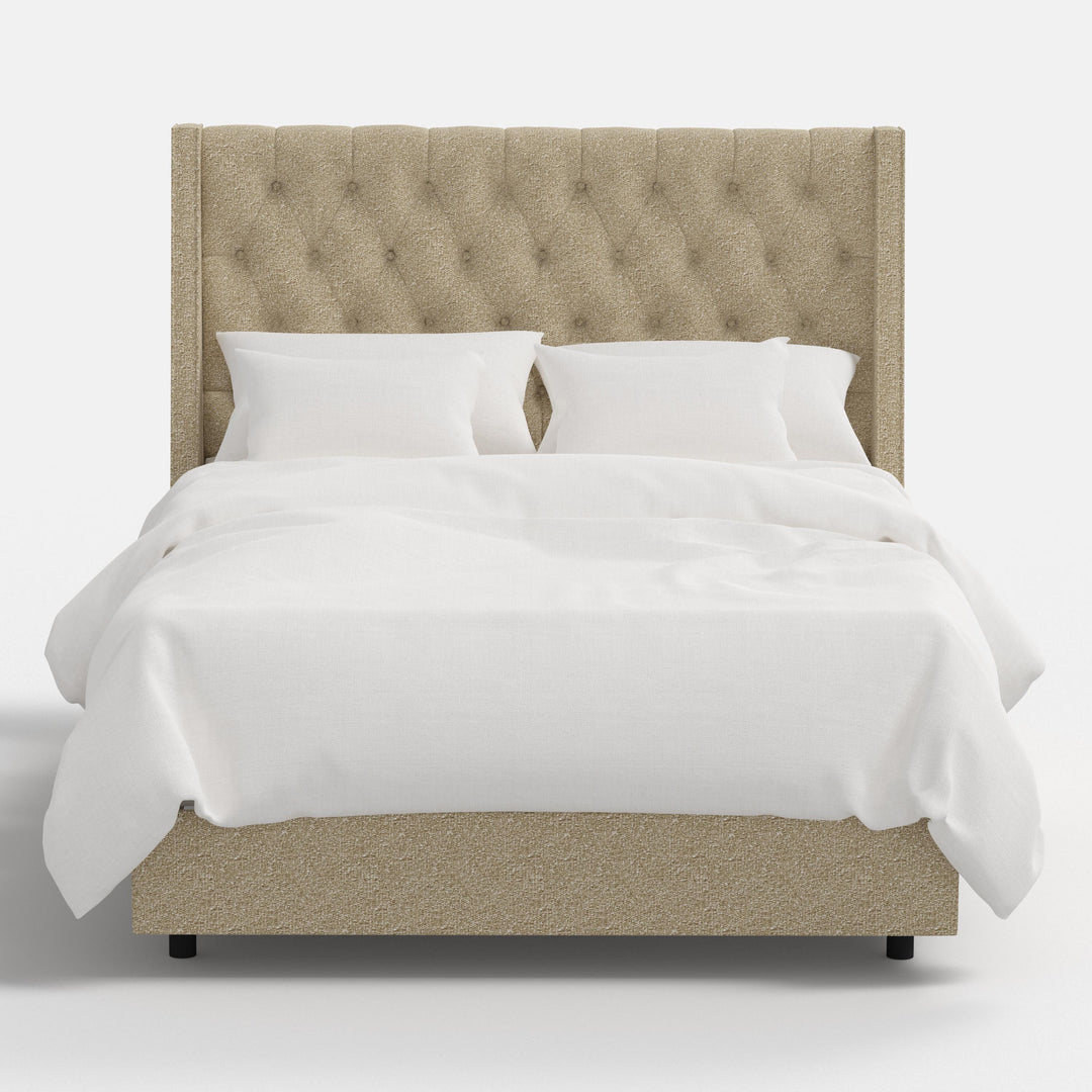 Classic Plush Wingback Twin Bed