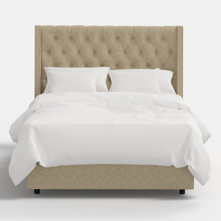 Classic Plush Wingback Twin Bed