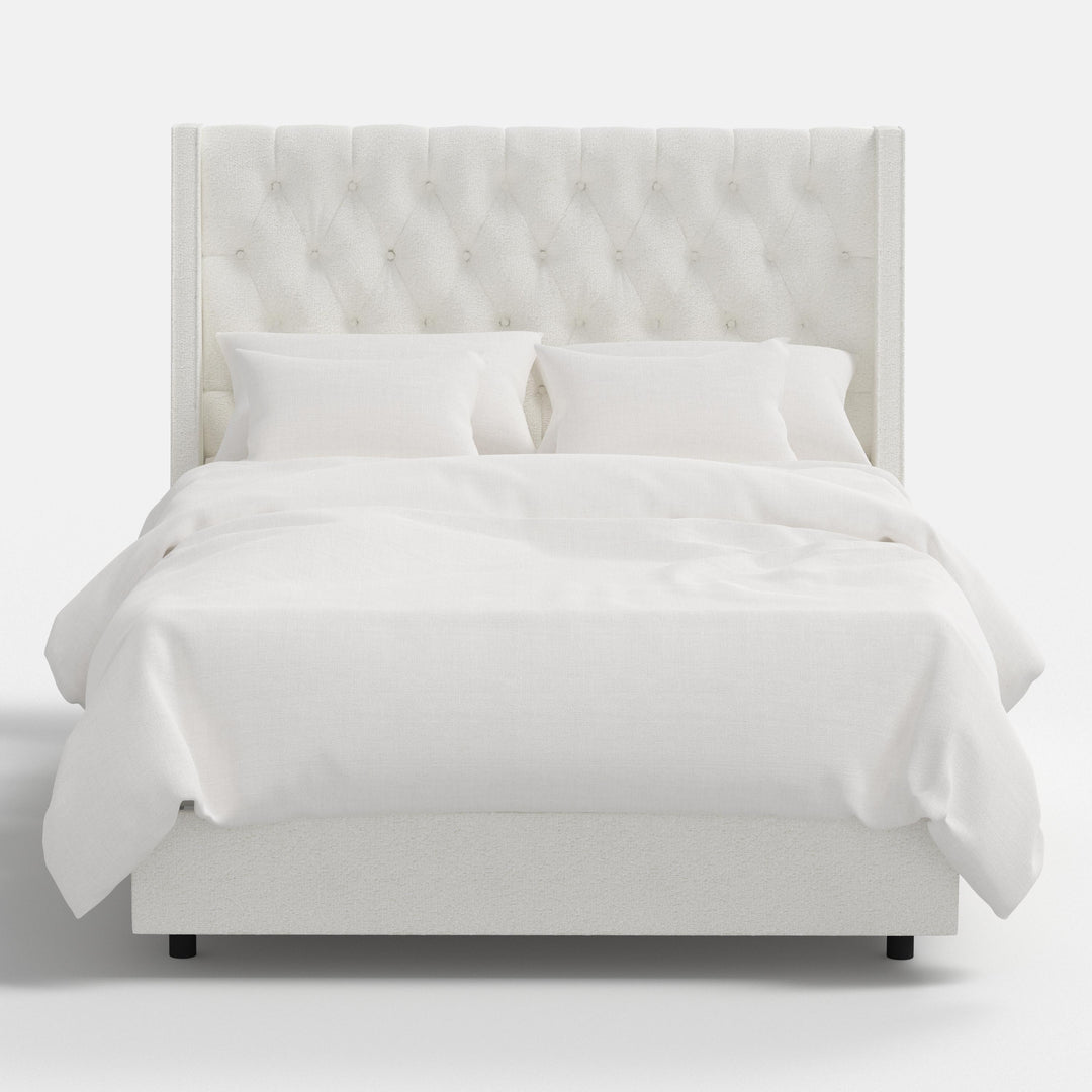 Classic Plush Wingback Twin Bed