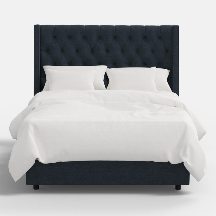Classic Plush Wingback Twin Bed