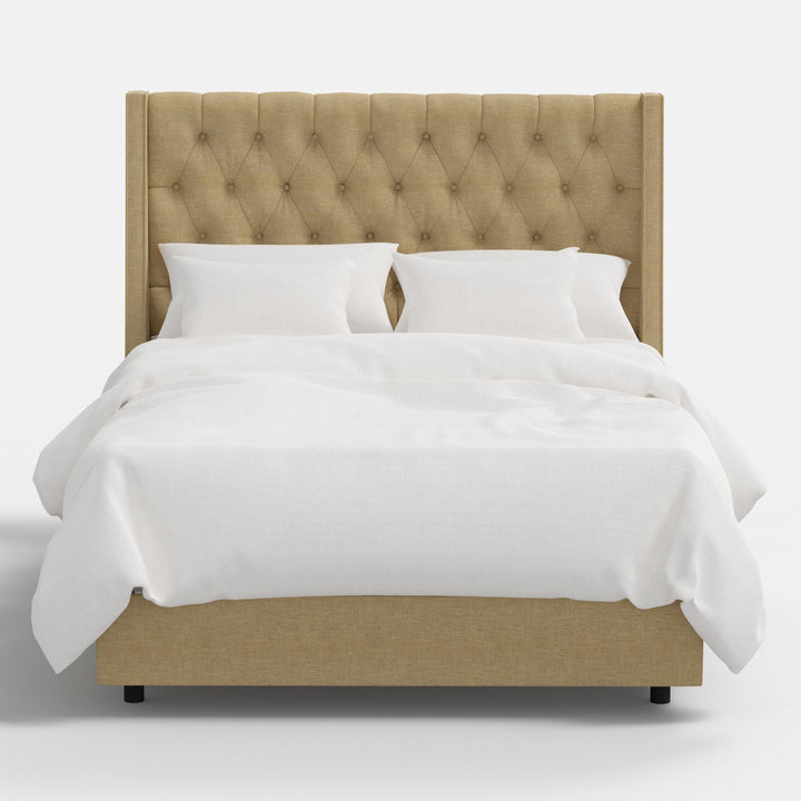 Classic Plush Wingback Twin Bed