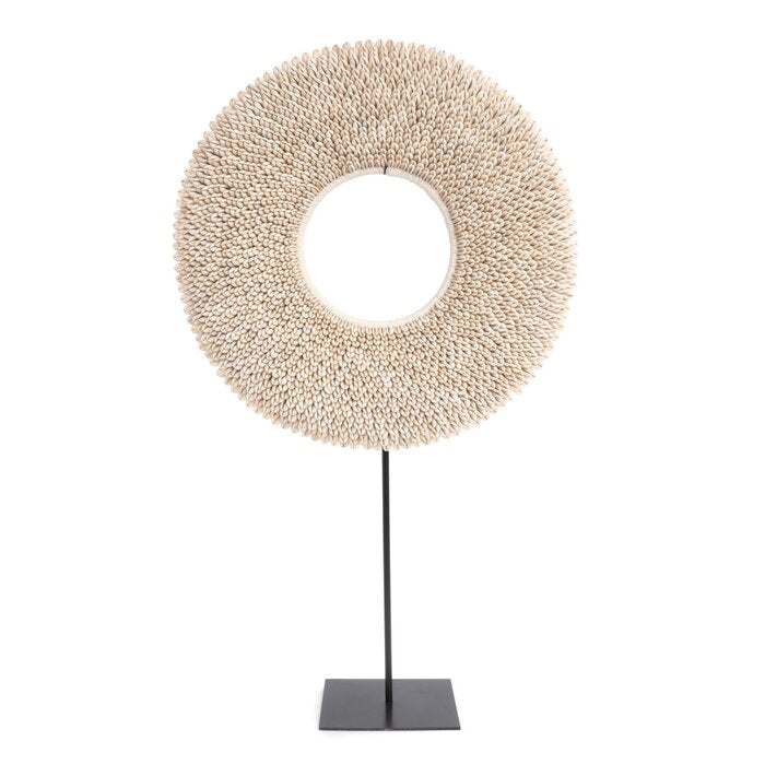 African Cowry Shell Necklace Sculpture