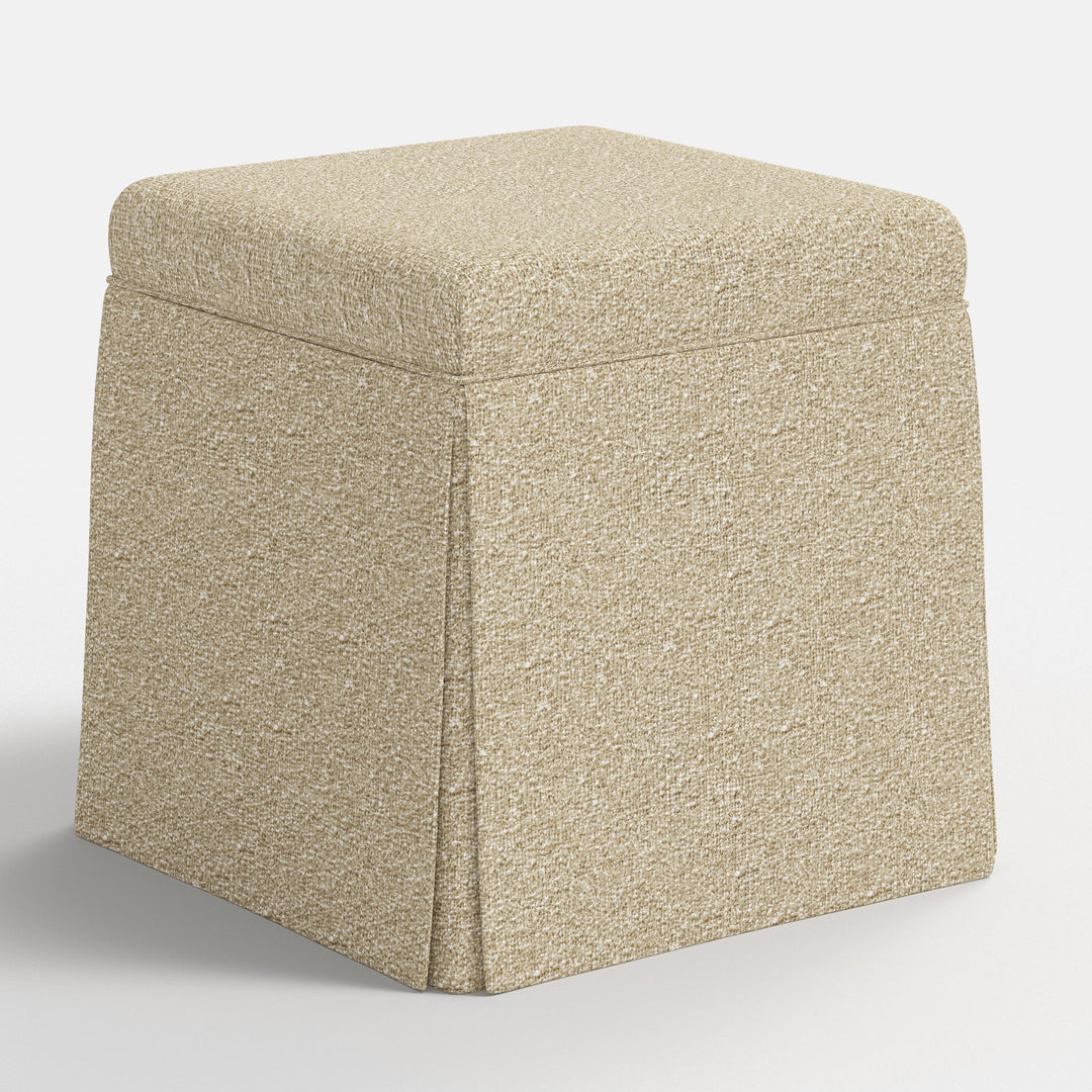 Elegant Storage Ottoman with Skirted Design