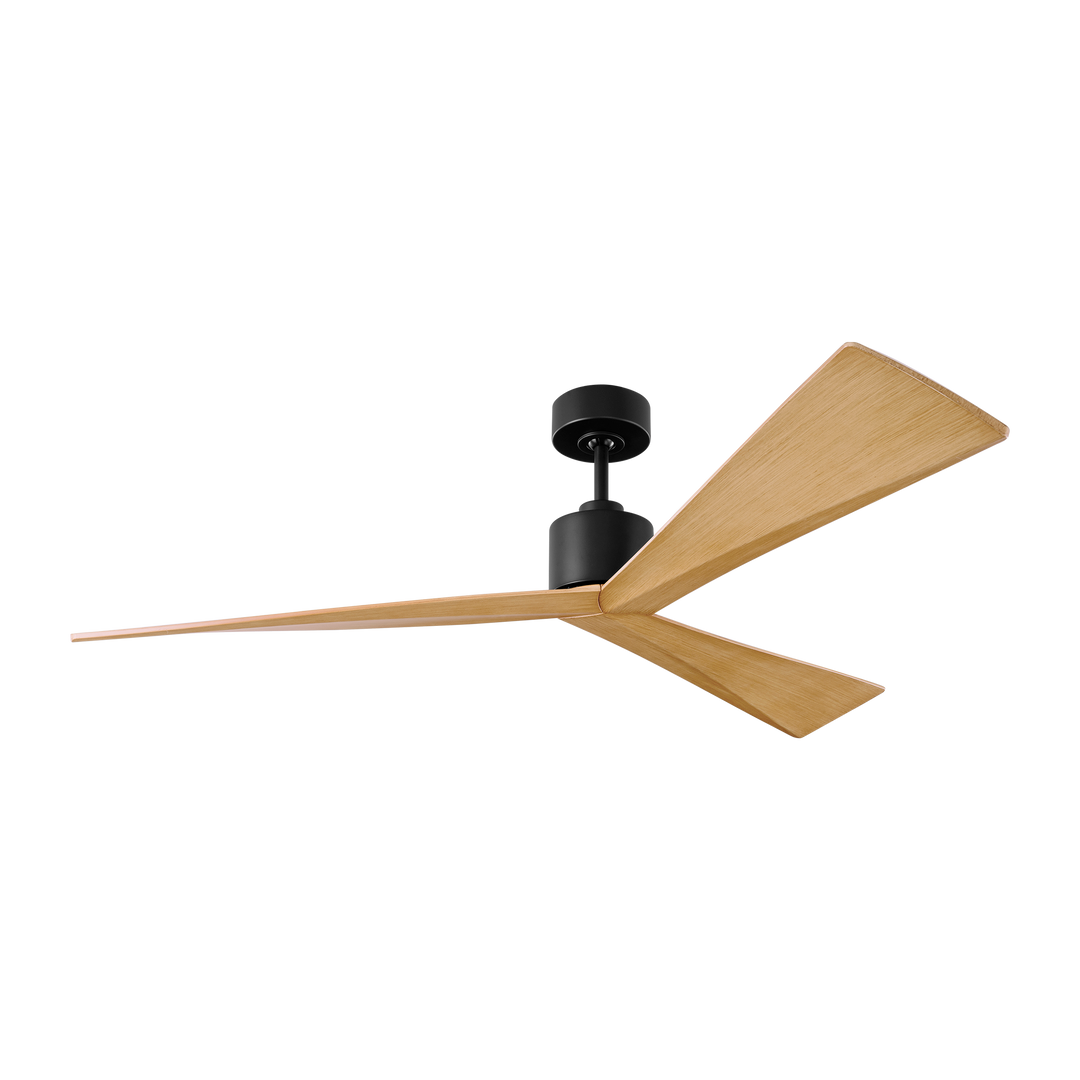 Adler 60 Ceiling Fan in Midnight Black with Natural Honey Blades