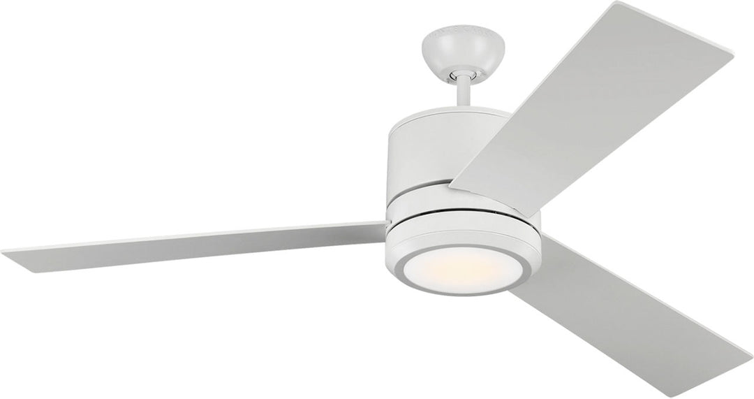 Vision 56 LED Ceiling Fan in Matte White with Matte White Blades and Light Kit