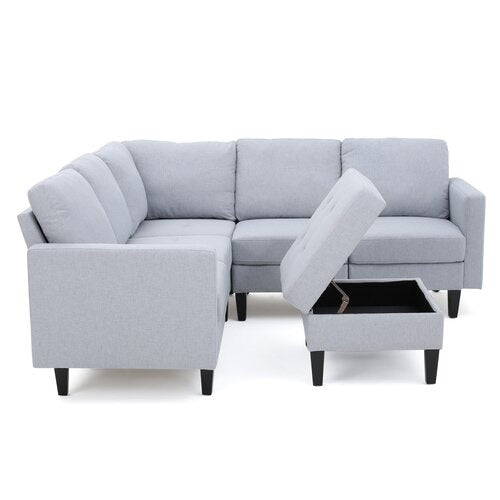Bayard Right Hand Facing Modular Sectional with Ottoman