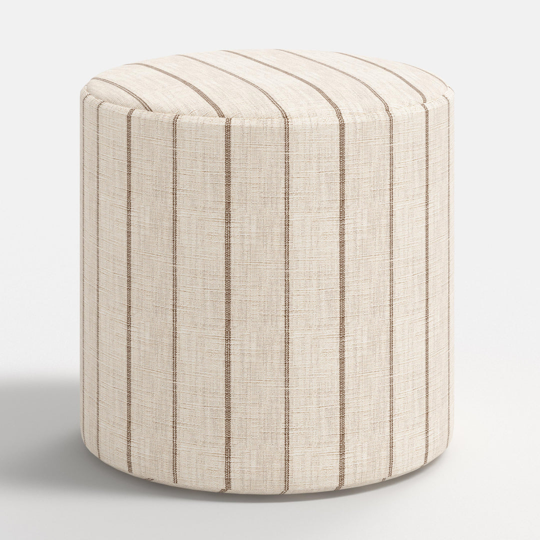 Plush Round Tufted Footrest Stool