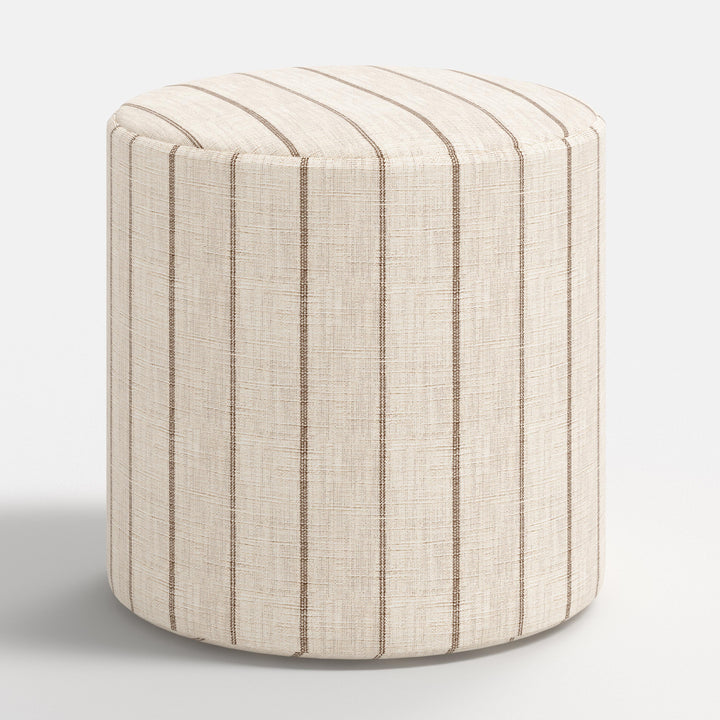 Plush Round Tufted Footrest Stool