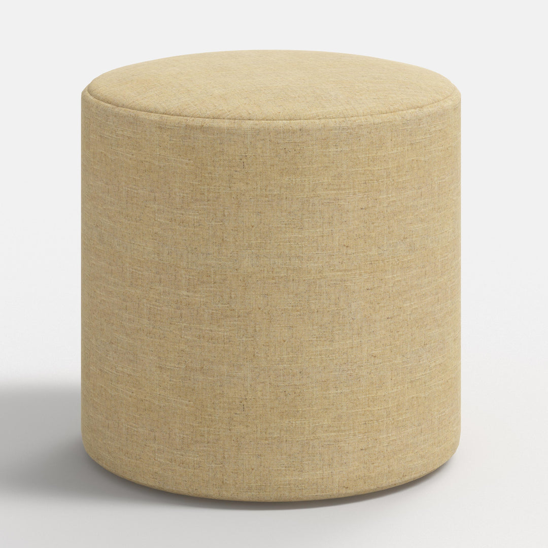 Plush Round Tufted Footrest Stool