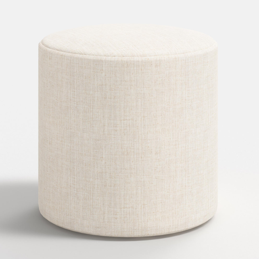 Plush Round Tufted Footrest Stool