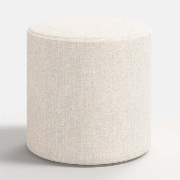 Plush Round Tufted Footrest Stool