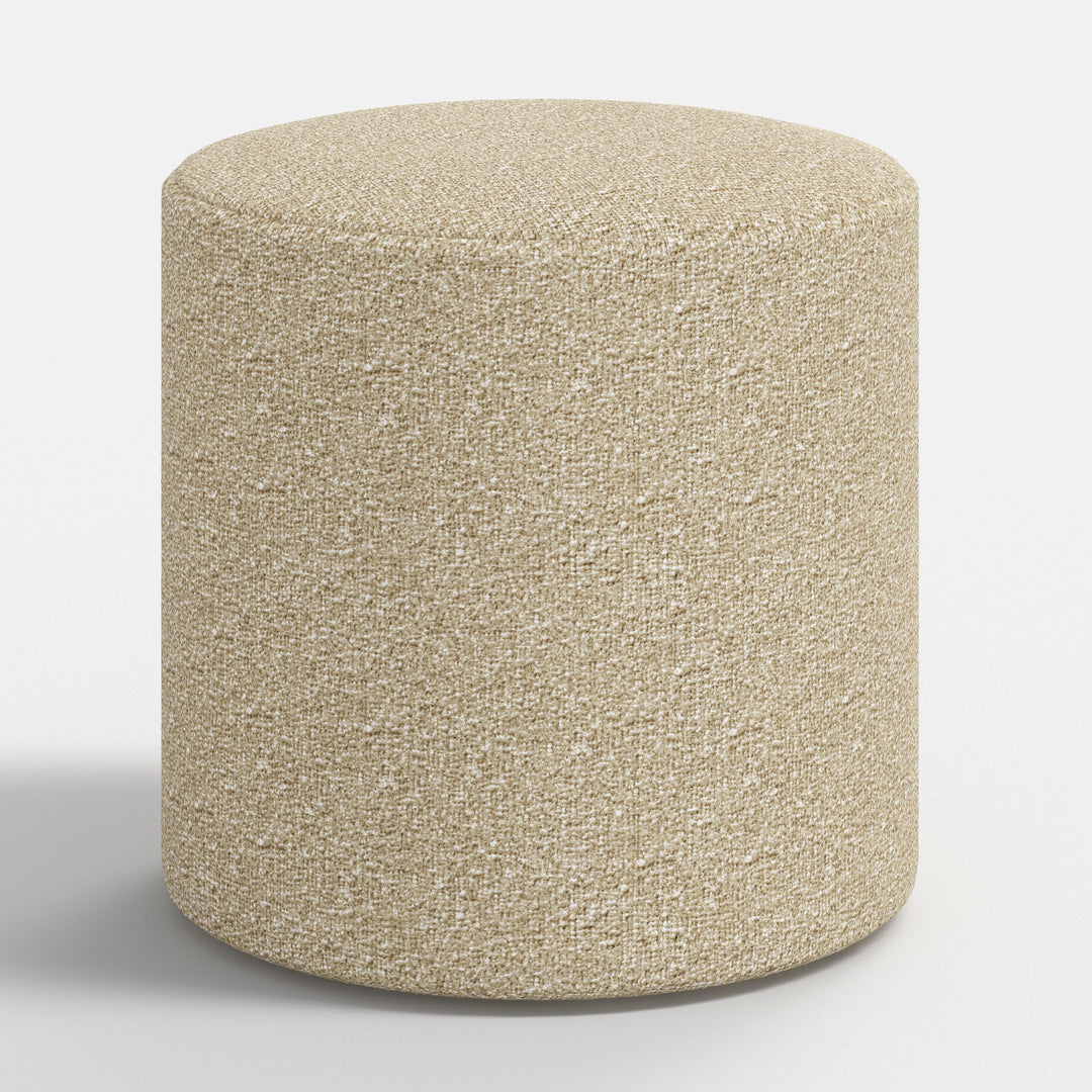 Plush Round Tufted Footrest Stool