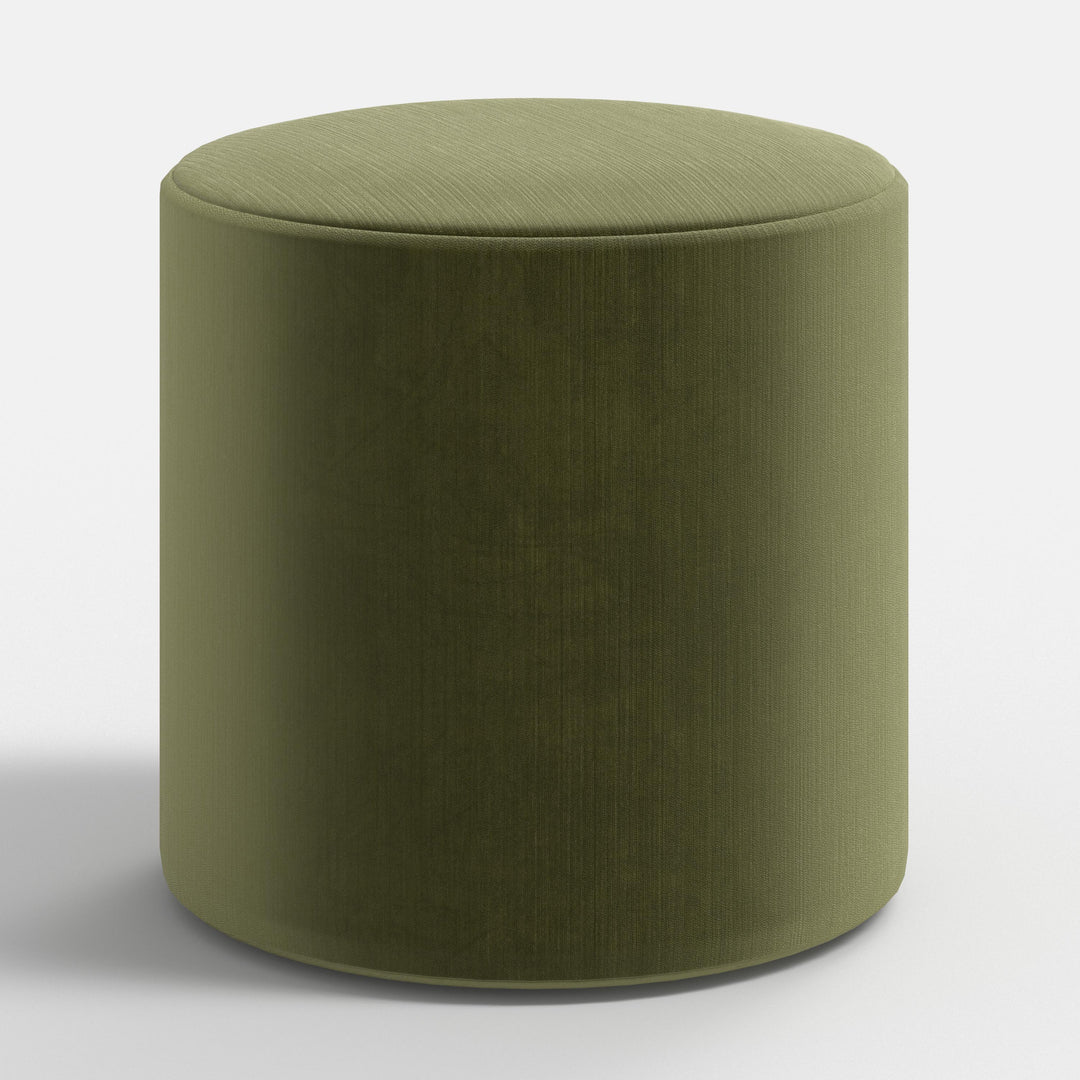 Plush Round Tufted Footrest Stool