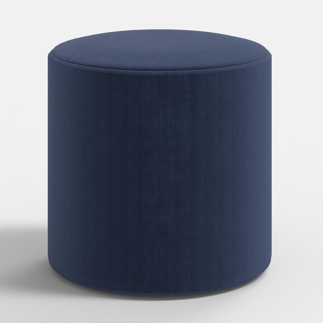 Plush Round Tufted Footrest Stool