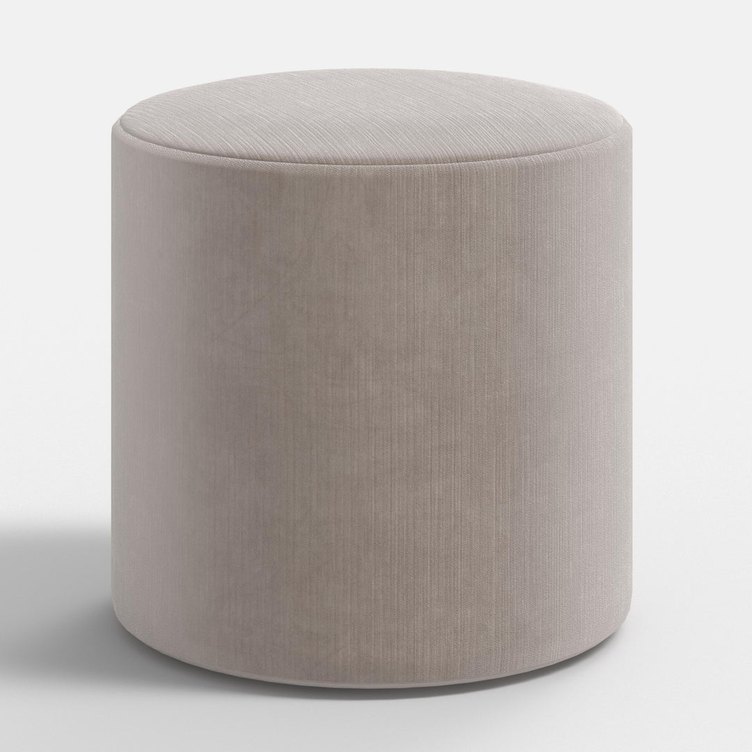 Plush Round Tufted Footrest Stool