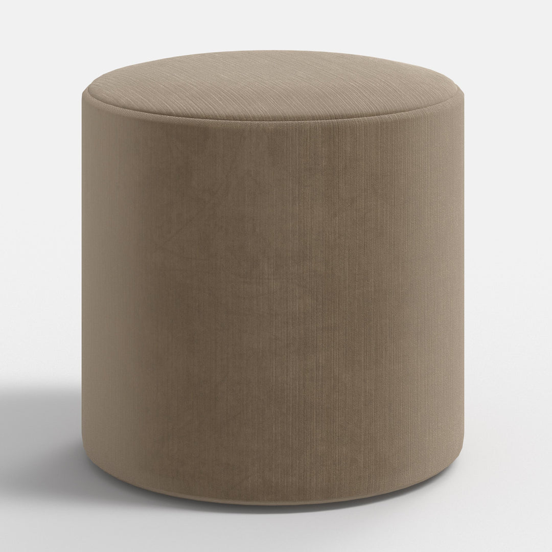 Plush Round Tufted Footrest Stool