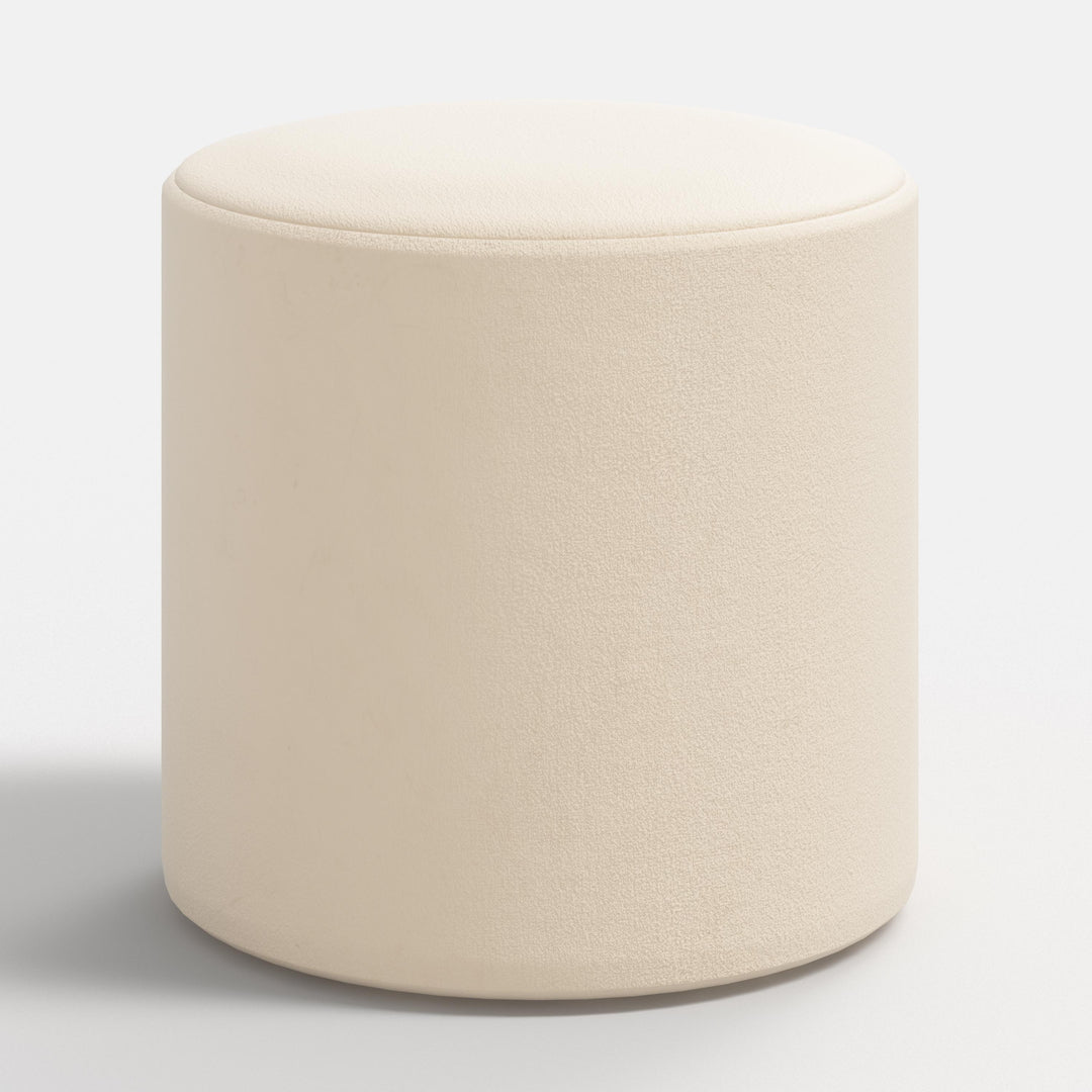Plush Round Tufted Footrest Stool