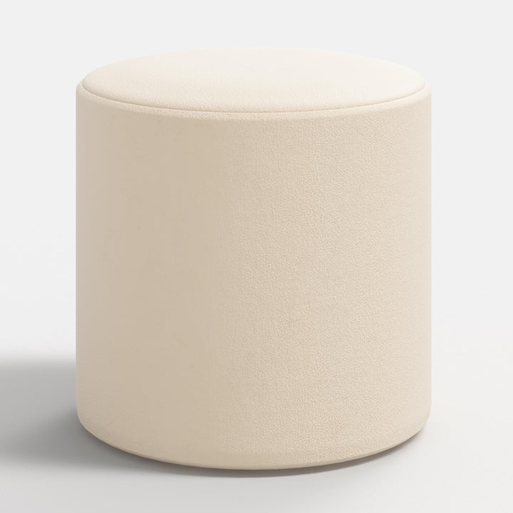 Plush Round Tufted Footrest Stool