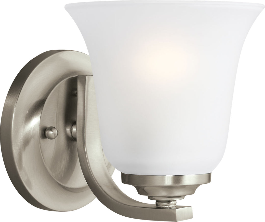 Emmons One Light Wall / Bath Sconce Brushed Nickel Bulbs Inc