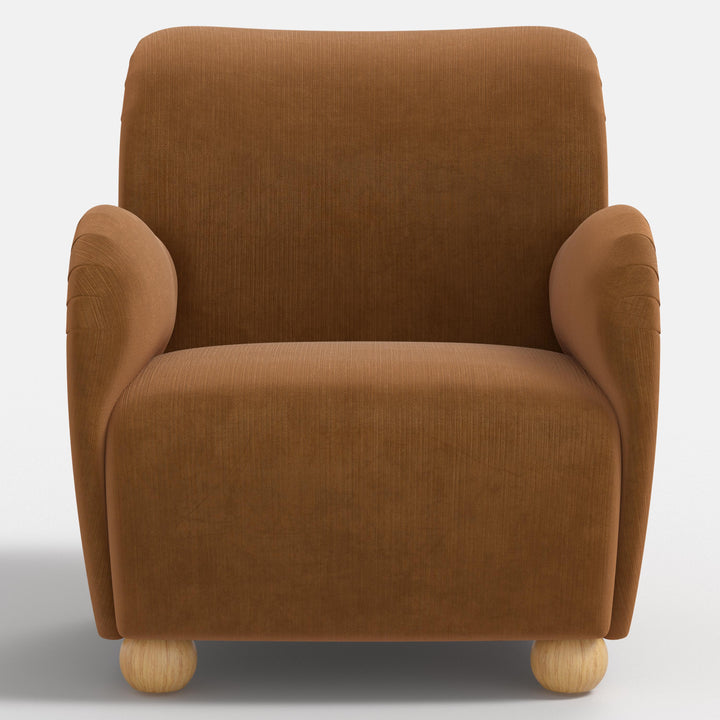 Modern Curved Back Comfort Armchair