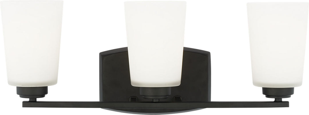 Franport Three Light Wall / Bath Sconce in Midnight Black