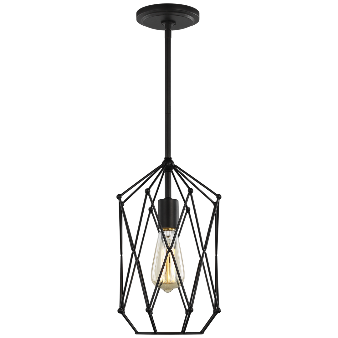 Zarra Small One Light Lantern Midnight Black Bulbs Included