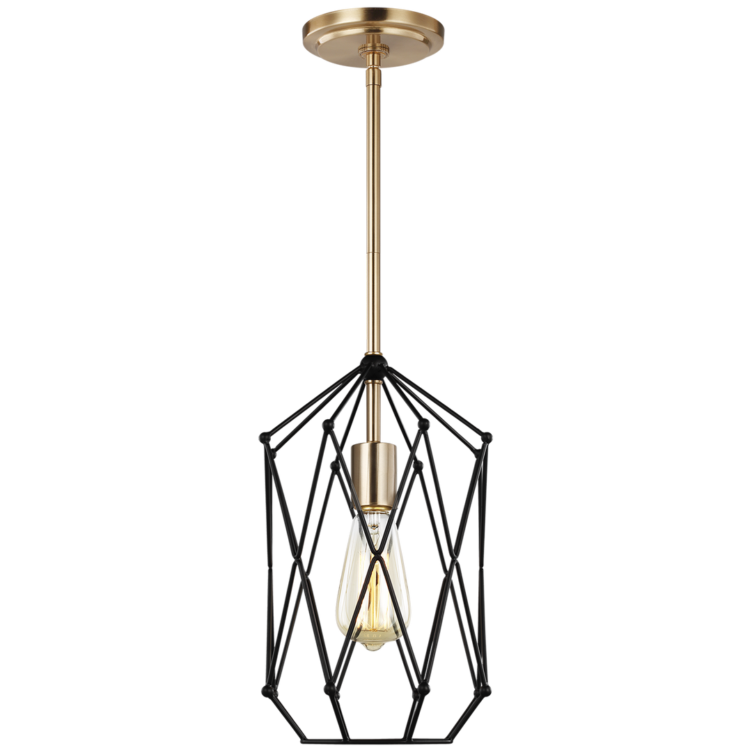 Zarra Small One Light Lantern Satin Brass Bulbs Included