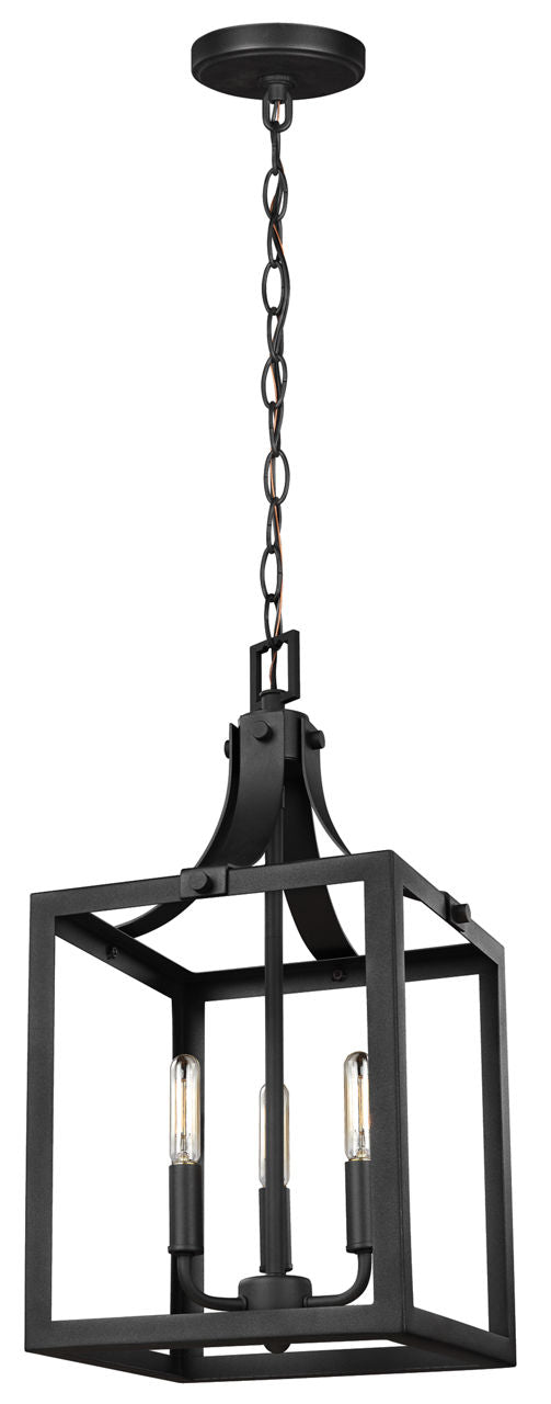 Labette Small Three Light Hall / Foyer Black