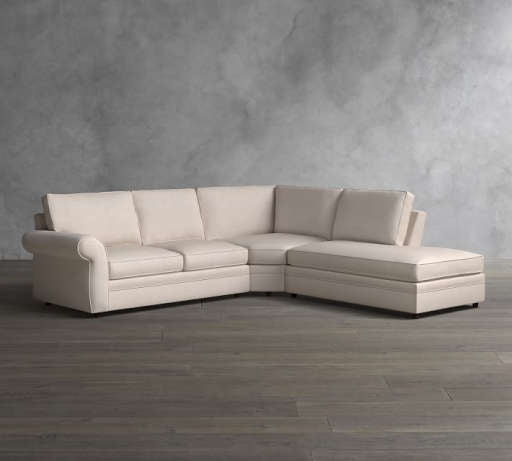 Pearce Roll Arm Upholstered 3 Piece Bumper Sectional