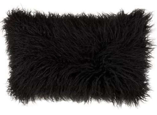 Ciah Mongolian Rectangular Faux Fur Pillow Cover With Insert-20"x12"