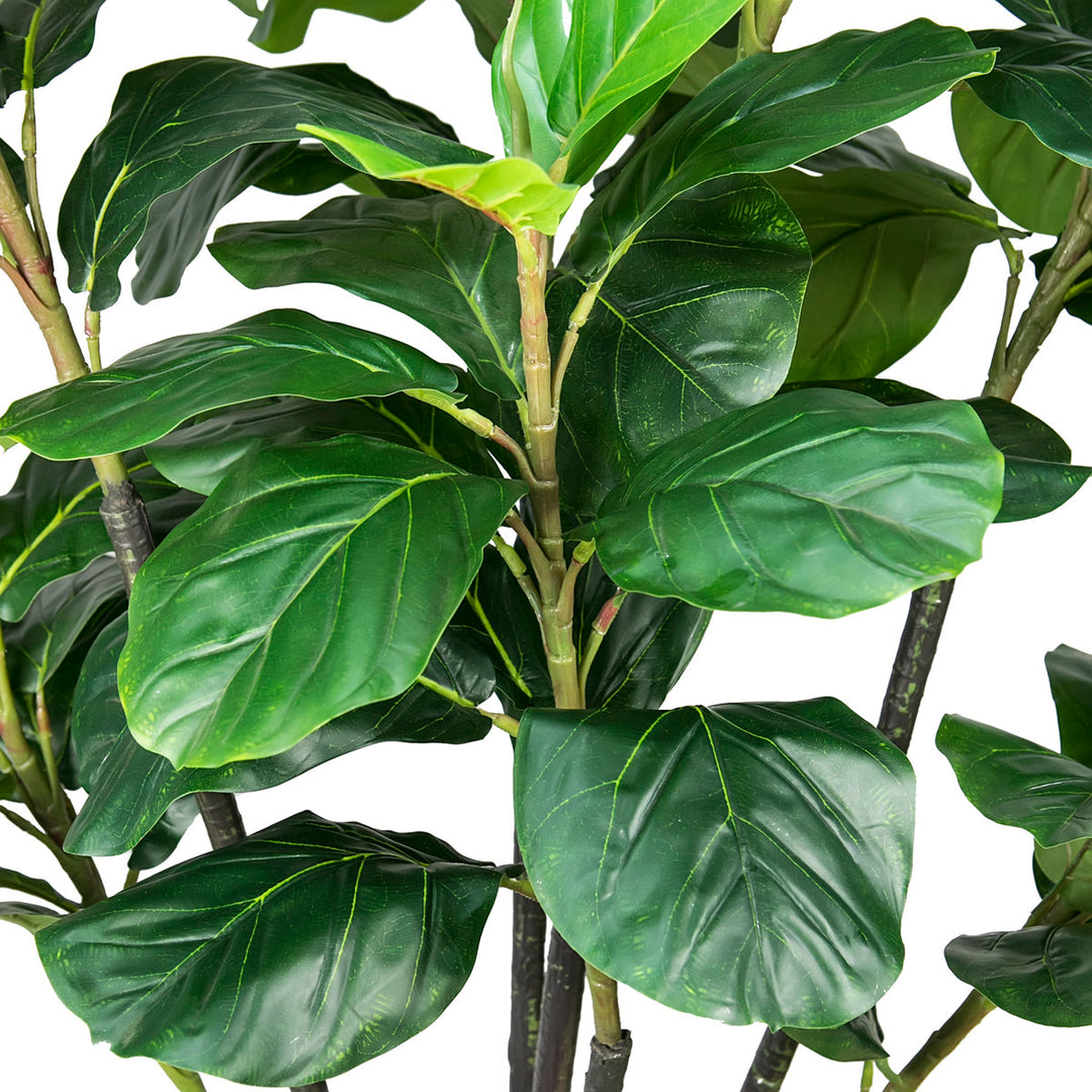 66'' Faux Fiddle Leaf Fig Tree in Wicker/Rattan Basket