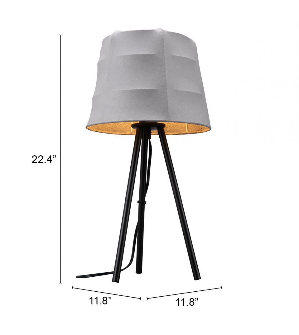 Moses Gray & Black Table Lamp