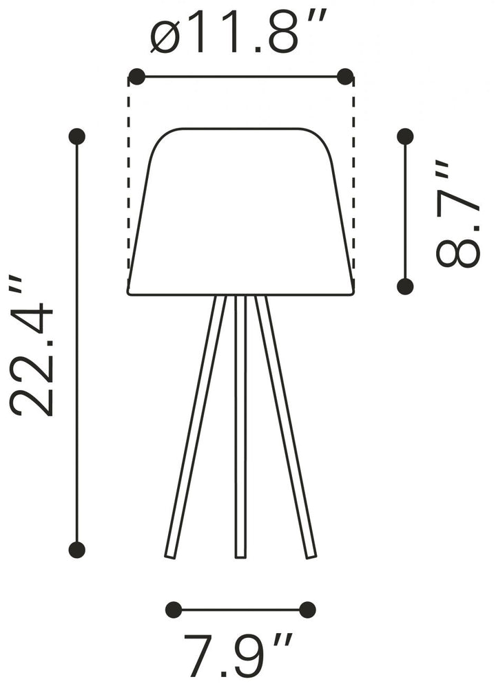 Moses Gray & Black Table Lamp