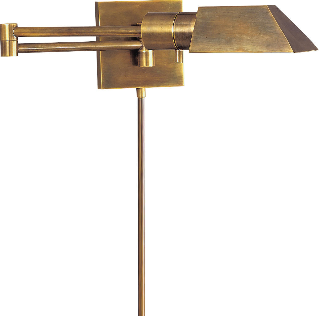 Studio Swing Arm Wall Light in Hand-Rubbed Antique Brass