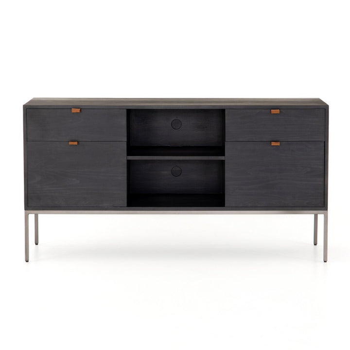 Trista Black Modular Filing Credenza