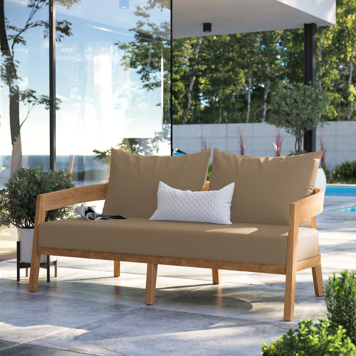 Brimwell Teak Wood Outdoor Patio Loveseat