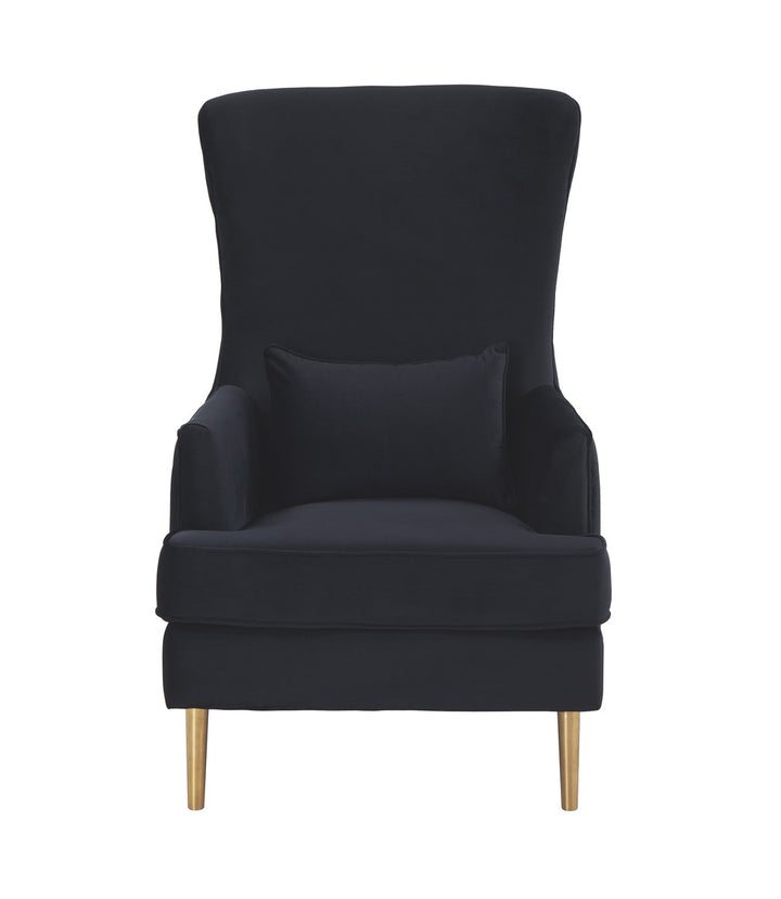 Aline Black Tall Tufted Back Chair